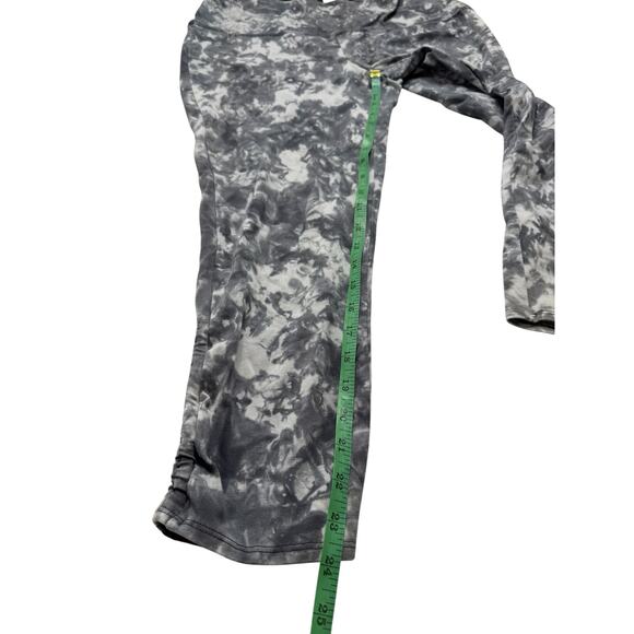 CHICOS Zenergy Gray Tie Dye Tummy Control Leggings Size 1 8/10 Drawstring Ankle - Picture 7 of 7